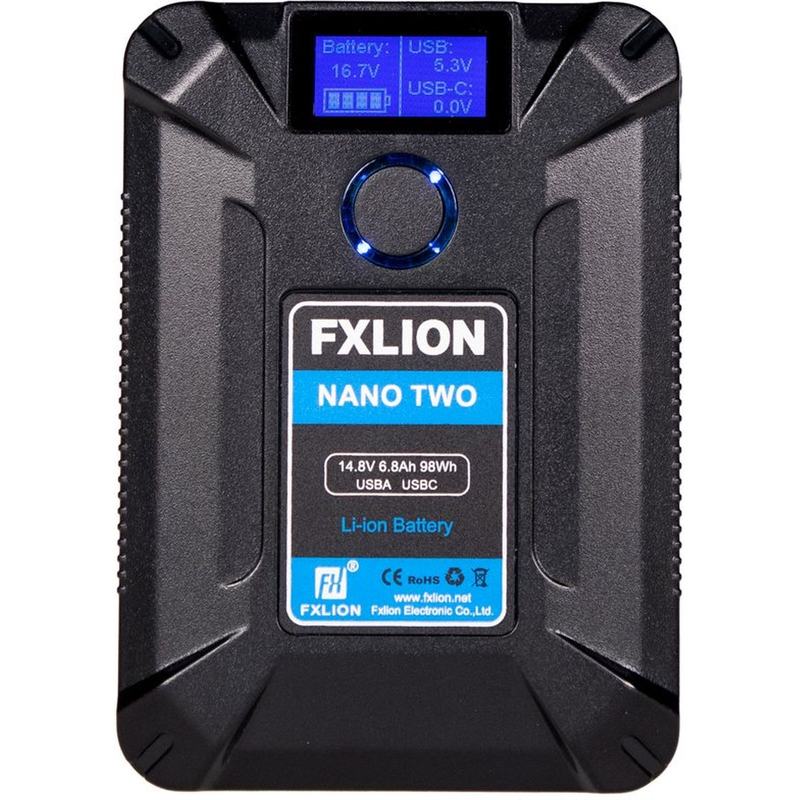 FXLion V-Lock Nano Two 14.8V/98WH 6.8Ah V-mount USB C
